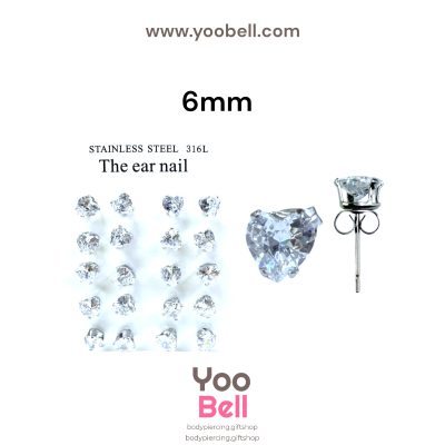 จิวหู Earnails ก้าน Stainless Steel รูปทรงต่างๆ