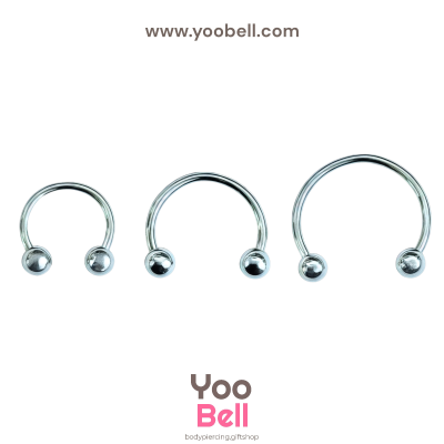 จิวเกือกม้า Stainless Steel ก้าน1.2mm หัวบอล