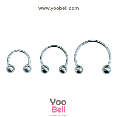 จิวเกือกม้า Stainless Steel ก้าน1.2mm หัวบอล