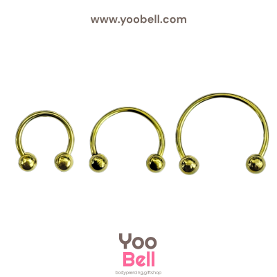 จิวเกือกม้า Stainless Steel ก้าน1.2mm หัวบอล