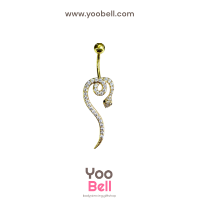 จิวสะดือ งู stainless ก้าน1.6mm