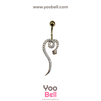 จิวสะดือ งู stainless ก้าน1.6mm