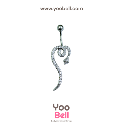 จิวสะดือ งู stainless ก้าน1.6mm