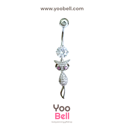 จิวสะดือ เพชรกลม ห้อย