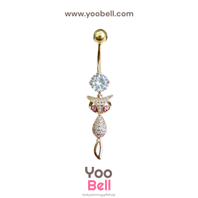 จิวสะดือ เพชรกลม ห้อย