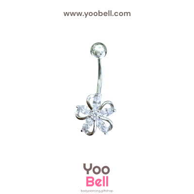 จิวสะดือ ดอกไม้ริบบิ้น