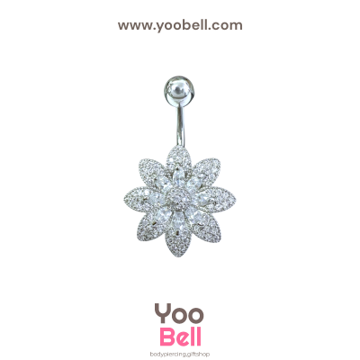 จิวสะดือ ดอกไม้8กลีบ