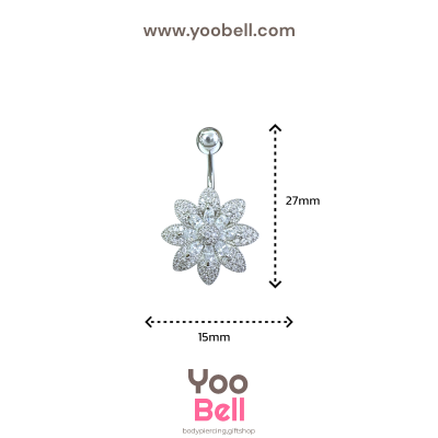 จิวสะดือ ดอกไม้8กลีบ