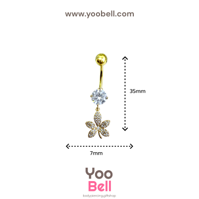 จิวสะดือ ใบเมเปิ้ล