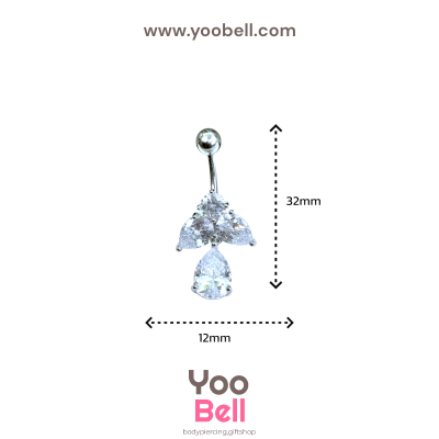 จิวสะดือ เพชรทรงผลไม้