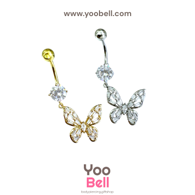 จิวสะดือ ผีเสื้อ ปีกลาย