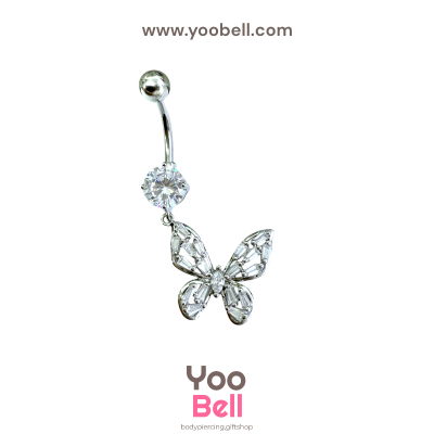 จิวสะดือ ผีเสื้อ ปีกลาย