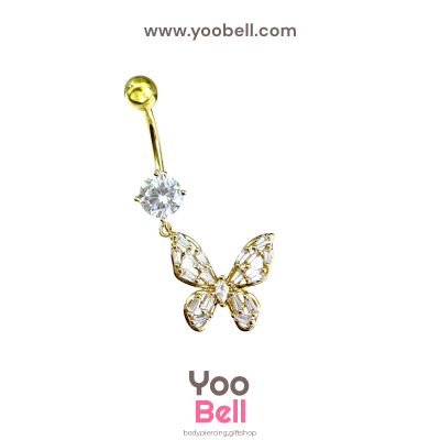 จิวสะดือ ผีเสื้อ ปีกลาย