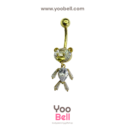 จิวสะดือหมีน้อยเพชร