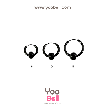 จิวหู จิวห่วง จิวห่วงกลมร้อยบอล stainless ห่วงหนา 2mm