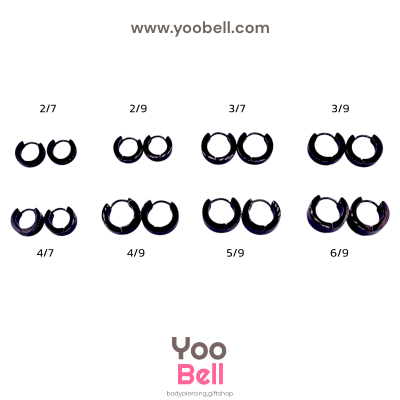 จิวหู จิวห่วงล็อคเหลี่ยม stainless