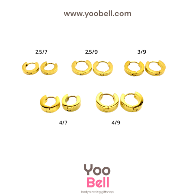 จิวหู จิวห่วงล็อคเหลี่ยม stainless