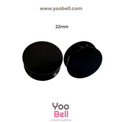 จิวหู จิวระเบิดหู หน้าตันพลาสติก สีดำ