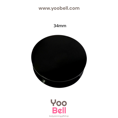 จิวหู จิวระเบิดหู หน้าตันพลาสติก สีดำ