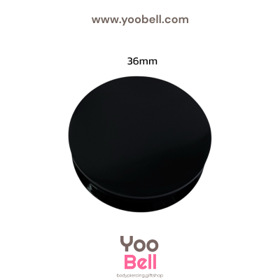 จิวหู จิวระเบิดหู หน้าตันพลาสติก สีดำ