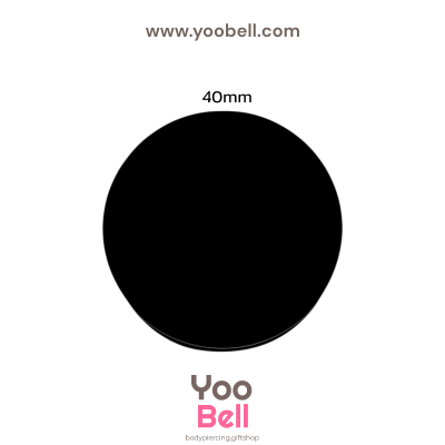 จิวหู จิวระเบิดหู หน้าตันพลาสติก สีดำ