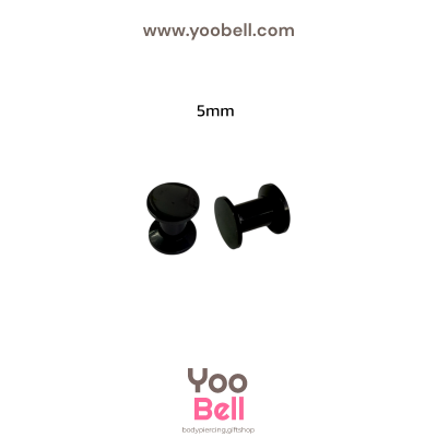 จิวหู จิวระเบิดหู หน้าตันสแตนเลส เลสดำ