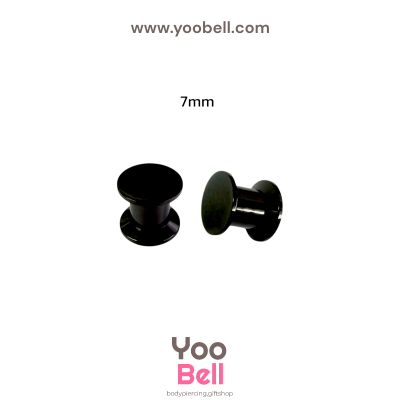 จิวหู จิวระเบิดหู หน้าตันสแตนเลส เลสดำ