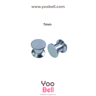 จิวหู จิวระเบิดหู หน้าตันสแตนเลส เลสเงิน