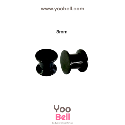 จิวหู จิวระเบิดหู หน้าตันสแตนเลส เลสดำ