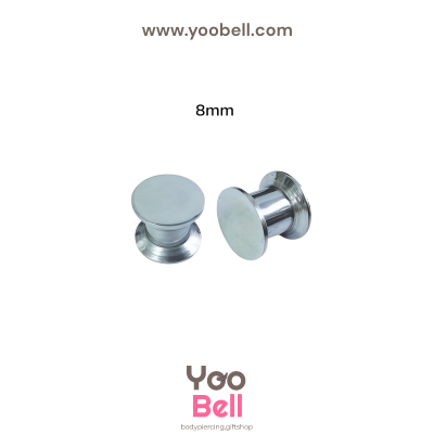 จิวหู จิวระเบิดหู หน้าตันสแตนเลส เลสเงิน