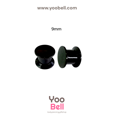 จิวหู จิวระเบิดหู หน้าตันสแตนเลส เลสดำ