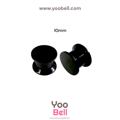 จิวหู จิวระเบิดหู หน้าตันสแตนเลส เลสดำ