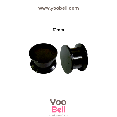 จิวหู จิวระเบิดหู หน้าตันสแตนเลส เลสดำ