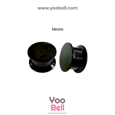 จิวหู จิวระเบิดหู หน้าตันสแตนเลส เลสดำ