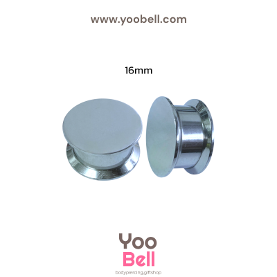 จิวหู จิวระเบิดหู หน้าตันสแตนเลส เลสเงิน