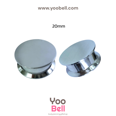 จิวหู จิวระเบิดหู หน้าตันสแตนเลส เลสเงิน