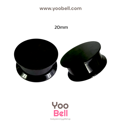 จิวหู จิวระเบิดหู หน้าตันสแตนเลส เลสดำ