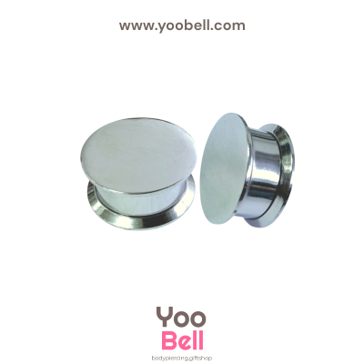 จิวหู จิวระเบิดหู หน้าตันสแตนเลส เลสเงิน