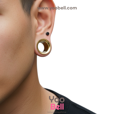 จิวหู จิวระเบิดหู ปากแตร 2 ชั้น สแตนเลส