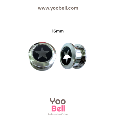 จิวหู จิวระเบิดหู หน้าตันอะคริลิครูปดาว