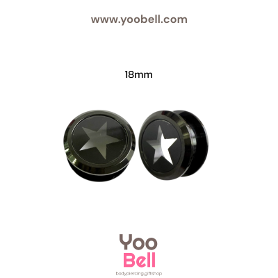 จิวหู จิวระเบิดหู หน้าตันอะคริลิครูปดาว