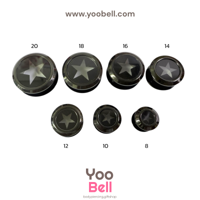 จิวหู จิวระเบิดหู หน้าตันอะคริลิครูปดาว