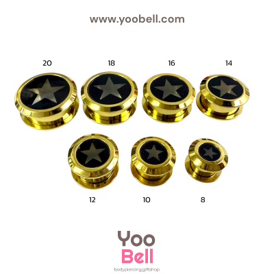 จิวหู จิวระเบิดหู หน้าตันอะคริลิครูปดาว