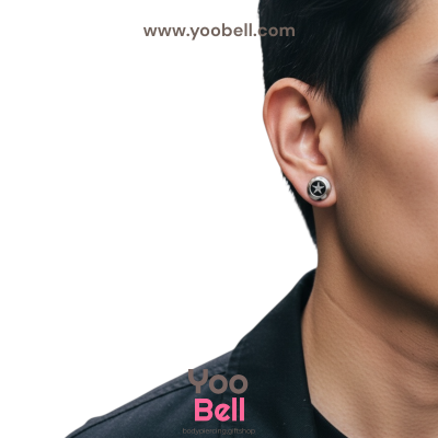 จิวหู จิวระเบิดหู หน้าตันอะคริลิครูปดาว