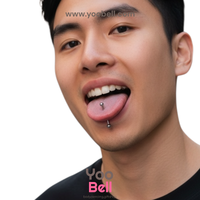 จิวลิ้น ก้านตรงหัวกลม สแตนเลส