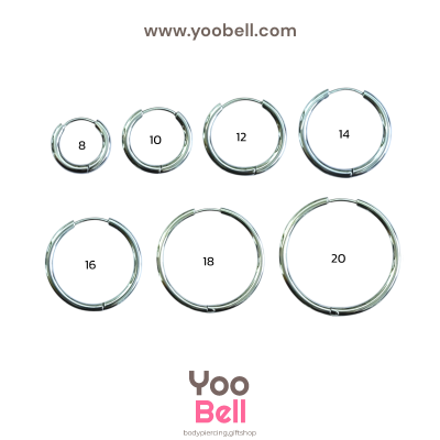 จิวหู จิวห่วง stainless ห่วงหนา 2mm