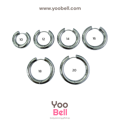 จิวหู จิวห่วง stainless ห่วงหนา 4mm