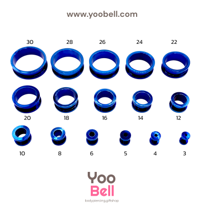 จิวหู ระเบิดหู ตาไก่ stainless เลสนำ้เงิน