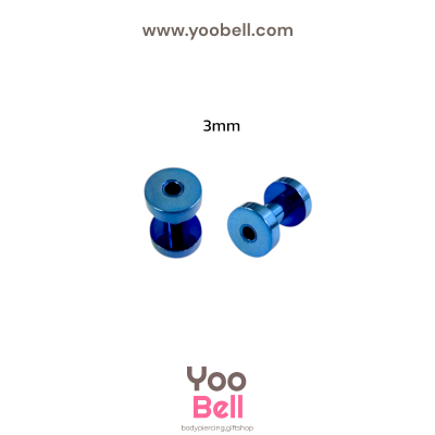 จิวหู ระเบิดหู ตาไก่ stainless เลสนำ้เงิน