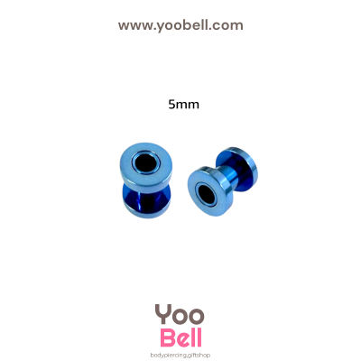 จิวหู ระเบิดหู ตาไก่ stainless เลสนำ้เงิน